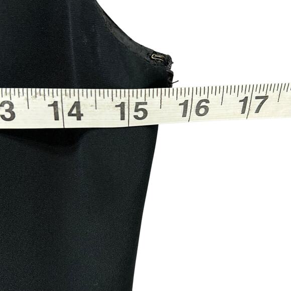 Lillie Rubin Maxi Dress Womens 8 Black Embroidered Beaded Evening Gown Formal - Picture 8 of 14